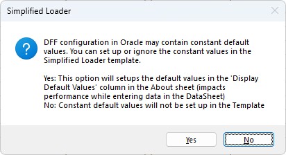 DFF Setup - Simplified Loader Excel for Oracle Fusion Cloud ERP